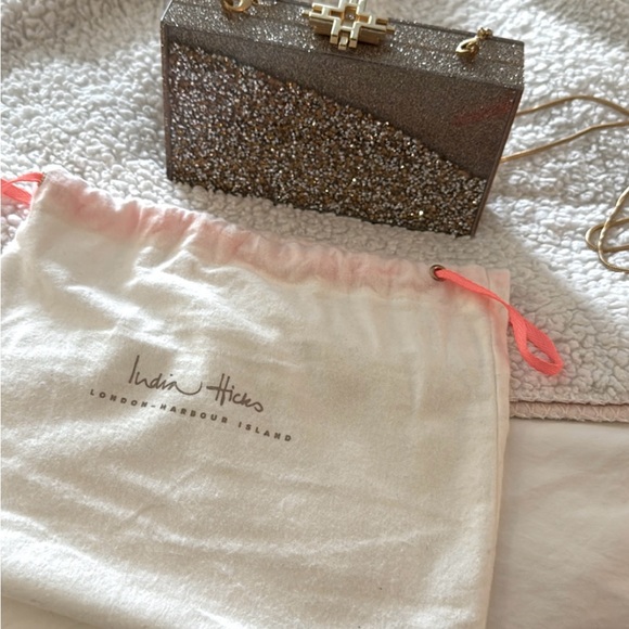 India Hicks Glitter Box Clutch - New - Picture 4 of 11